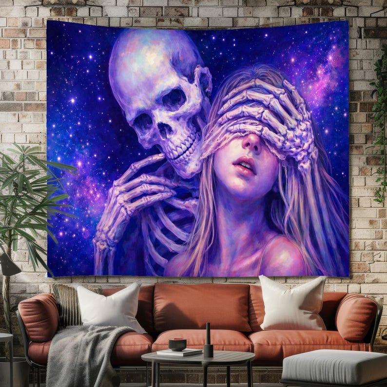 Gothic Skull tapestry 75x100 чёрный