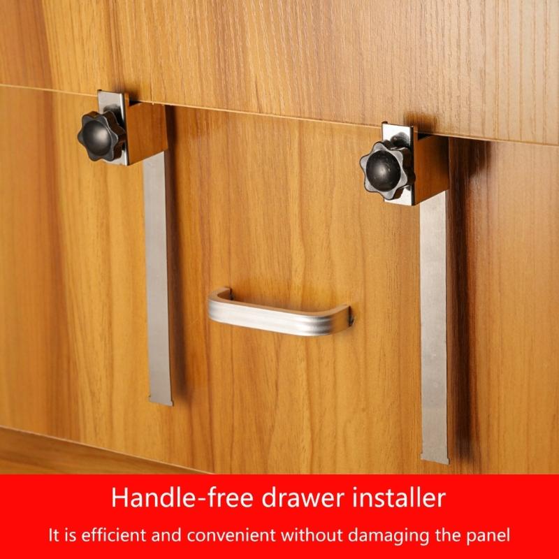Easy Installation Drawer Panel Alignment Guide Installation Jig Lightweight Steel Adjustable Stopper No Drilling Required
