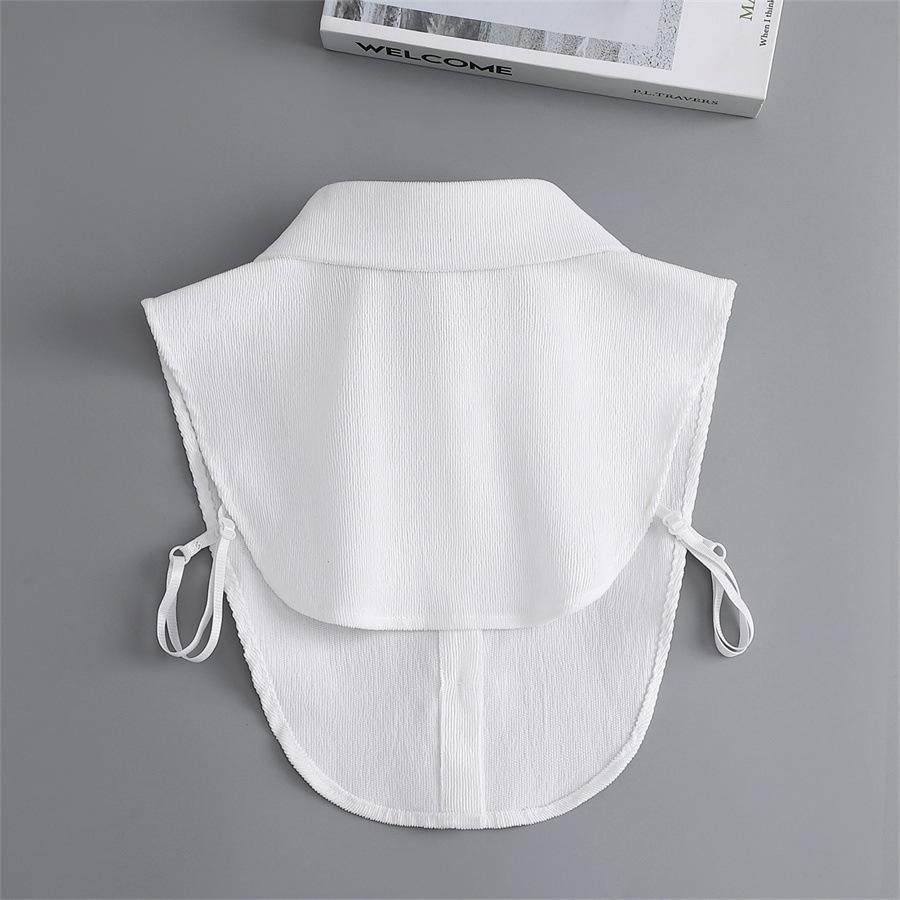 Mens Lapel Fake Collar Women Front Tie Ladies White Half Shirt Detachable Collar Formal Business Lapel False Collar Accessory