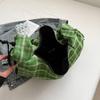 Japanese Plaid Shoulder Bag Vintage Women's Tote Bag Ins Plaid Crossbody Bag  Girls