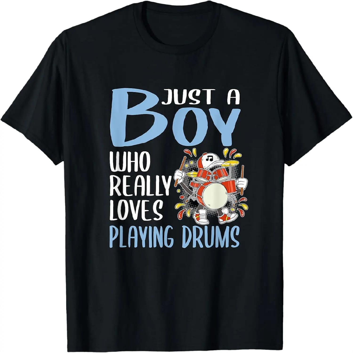 Mens Gift Just A Boy Who Really Loves Playing Drums T-Shirt XXXXXL разноцветный