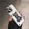Borderless, Suitable for Apple 16proMax, Sand Violent Bear Phone Case, IPhone15 Ultra-thin Anti-drop Case