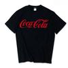 T-shirt Classica con Stampa Logo Cocacola Unisex Unisex Casual Larga Cotone Manica Corta Maglietta Retrò Streetwear Top Unisex