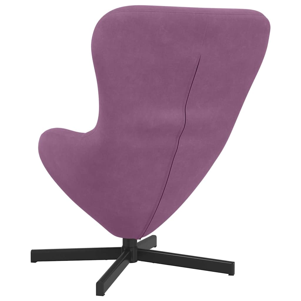 Egg Chair Purple 63 x 73 x 90 cm Velvet