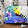 CartoonS-Spongebob Morbido Peluche Divano Letto Coperta da Lancio Cartoon Coperte da Picnic Moderna Coperta in Flanella Coperta Stampata Regalo