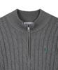USPOLOASSN Cable Half-Zip Knit_Melange Gray