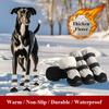 Warm Dog Snow Booties Thicken Fleece Lining Winter Dog Shoes Non-Slip Reflective Waterproof Ripstop Long Boots For Large Dogs