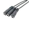 3.5mm 3 Way Port Aux Multi Headphone Earphone Audio Splitter Adapter 1 Male To 3 Female