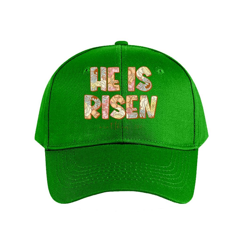 Floral He Is Risen Matthew  Christian Decor Baseball Cap Fashion Unisex Sunhat Womens Outdoor Sports
