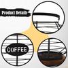 Coffee Capsule Holder, Basket, Iron Wire, Wooden Base, Fruit Storage