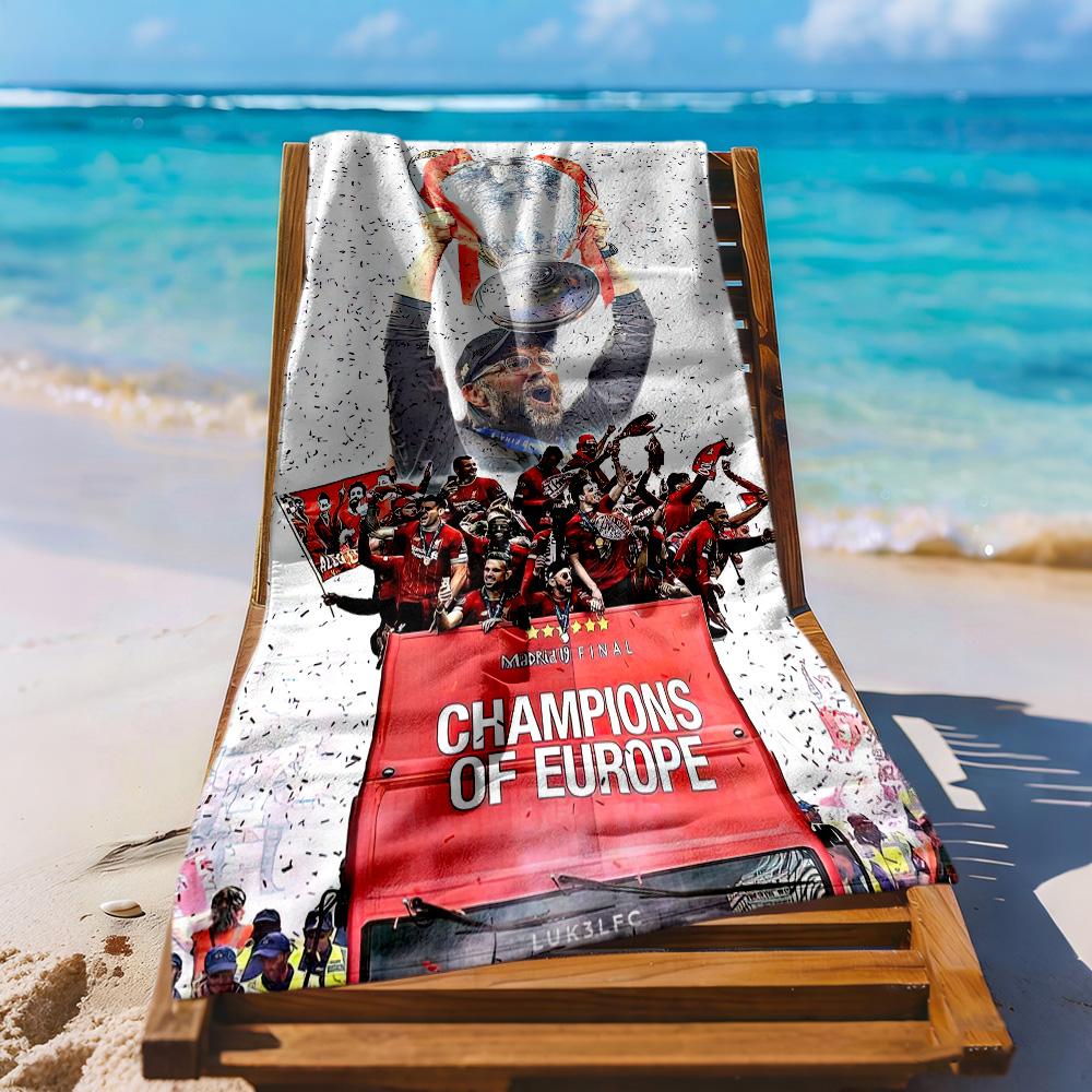 Liverpool Football Club Beach Towel High Absorbency Quickdry Comfortable Lightweight Suitable For Swimming Gym Camping Yoga Vacation