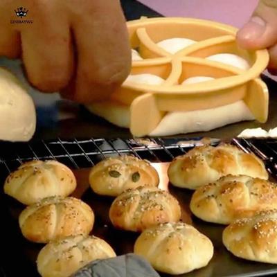 Plastic Pastry Cutter Dough Cookie Press Homemade Bread Rolls Molds Stamp Baking Tool