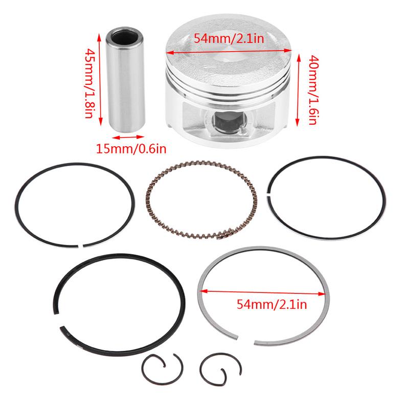 Kolbenringe Wartung Motorräder Kolbenkit Metall Hohe Genauigkeit für ATV Dirt Bike Go-Kart Ersatz für CG 125cc