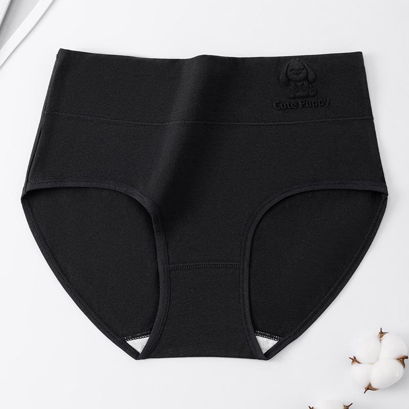 Big Size Lady Spring and Autumn Print Pure Cotton 10A Antibacterial High Waist Briefs