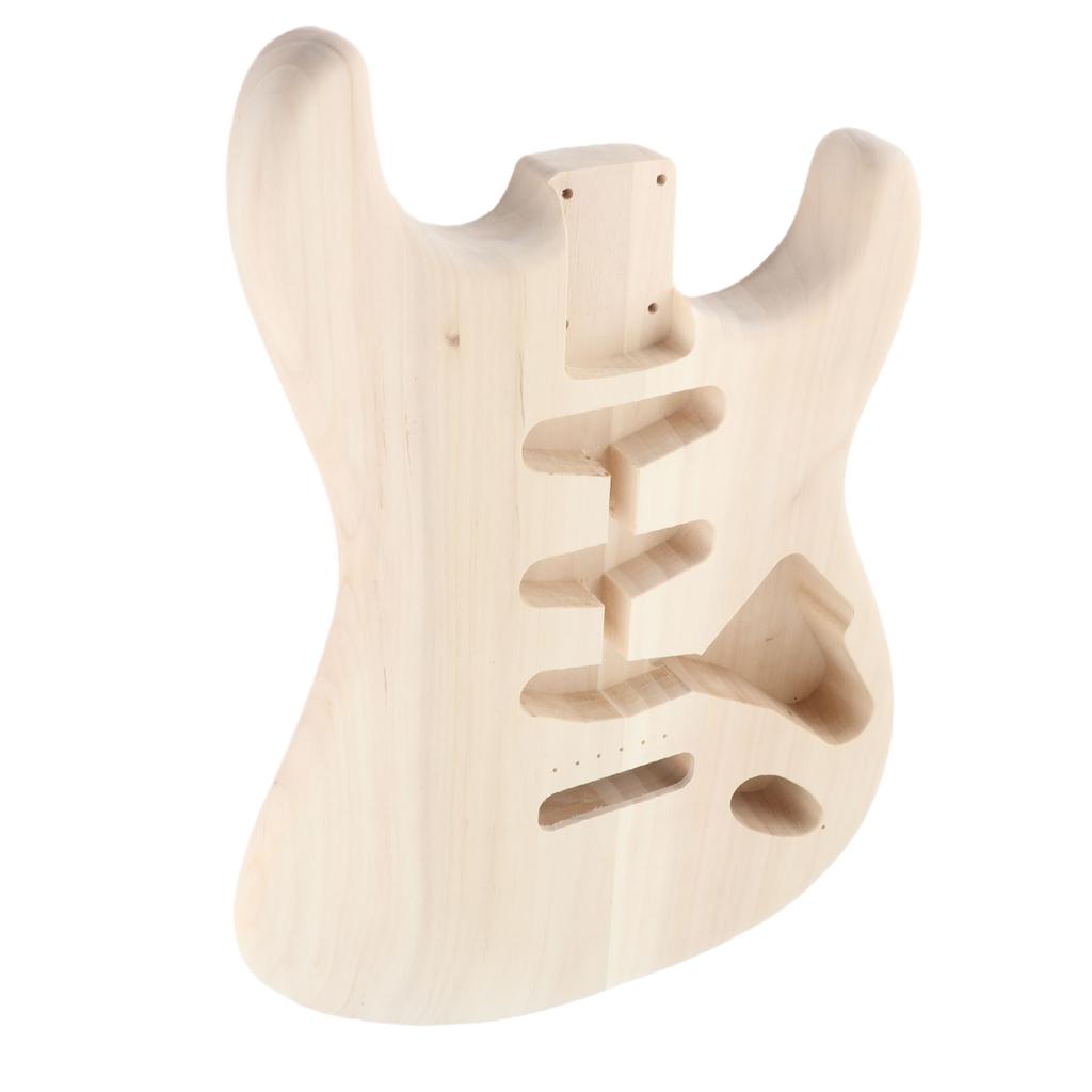Unfinished Electric Guitar Body Walnut Wood Blank Triple Single Pickup Hole Guitar Body Replacement