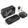 Mesh Cosmetic Sanitary Napkin Pad Bag Zipper Toiletry Organizer Makeup Bag Transparent Women Lipstick Washing Storage Pouch