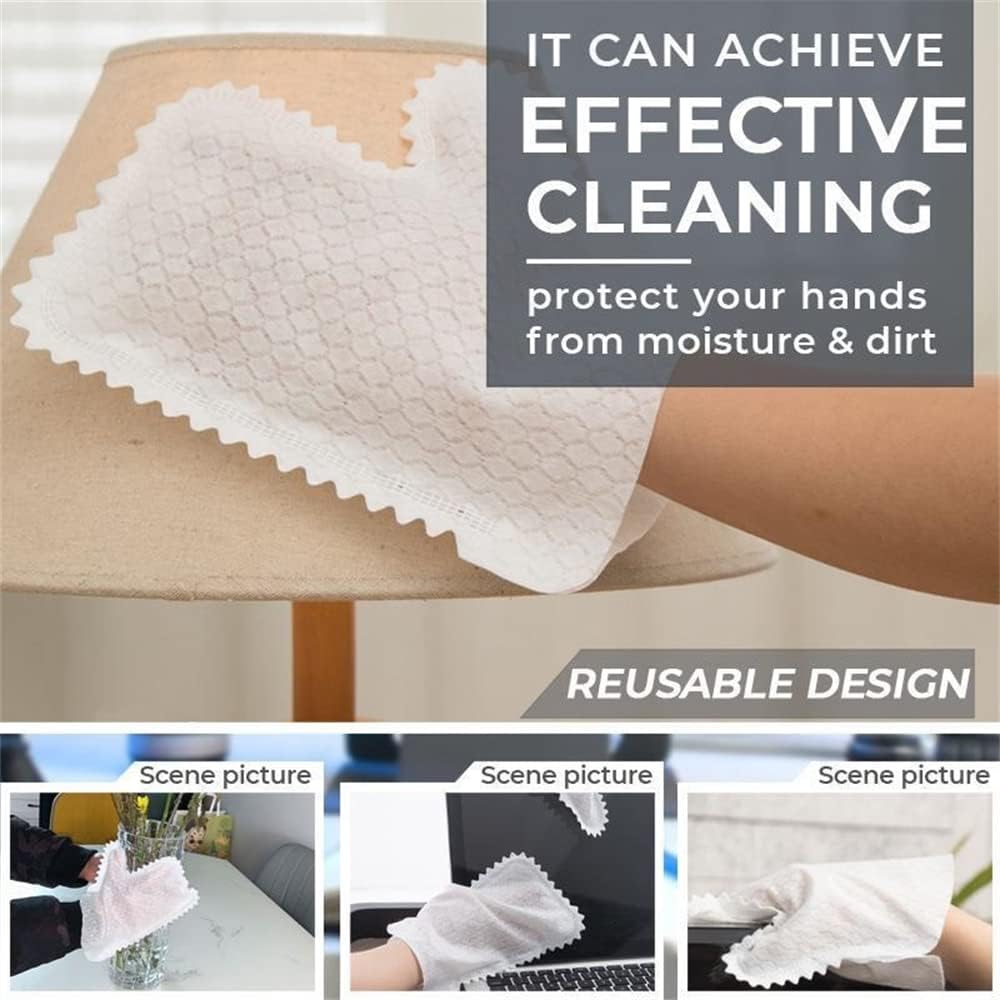 Disinfection Dust Removal Gloves, Washable Microfiber Cleaning Gloves, 20/40pcs Fish Scale Cleaning Duster Gloves for House Cleaning, Grabs and Locks