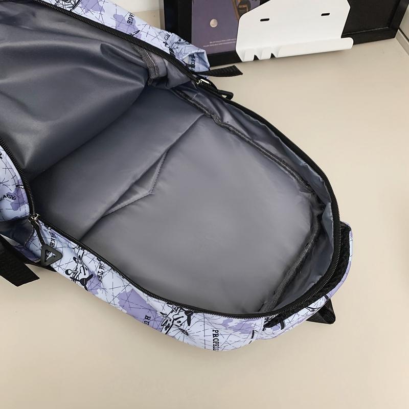 Большая вместимость школьный рюкзак для школьников с принтом для мужчин легкий рюкзак — фото 8