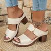 Fashion Super Lightweight High Heels Sandals Women Summer Plus Size 36-43 Thick Heeled Slippers Woman Comfort Open Toe Casual Sandalias