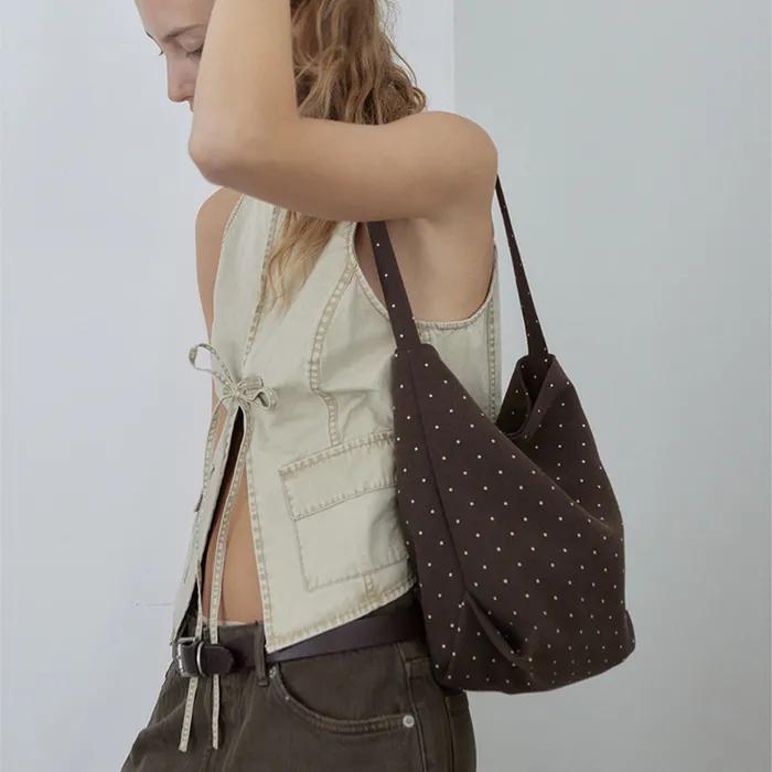 Dot Dot Bucket Bag (Brown)
