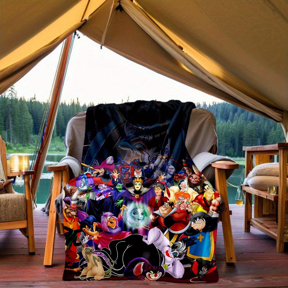 1pc, Disney Villains Blanket Soft Warm Throw Blanket for Home Decor, Living Room, Travel, Camping, Car Blankets