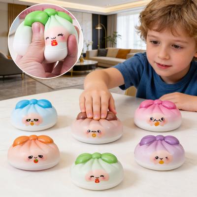 Dumpling Slow Rise Squeeze Toy Soft Bun Shaped Sensory Toy Stress Relief Fidget Toy for Adult Anxiety Relief