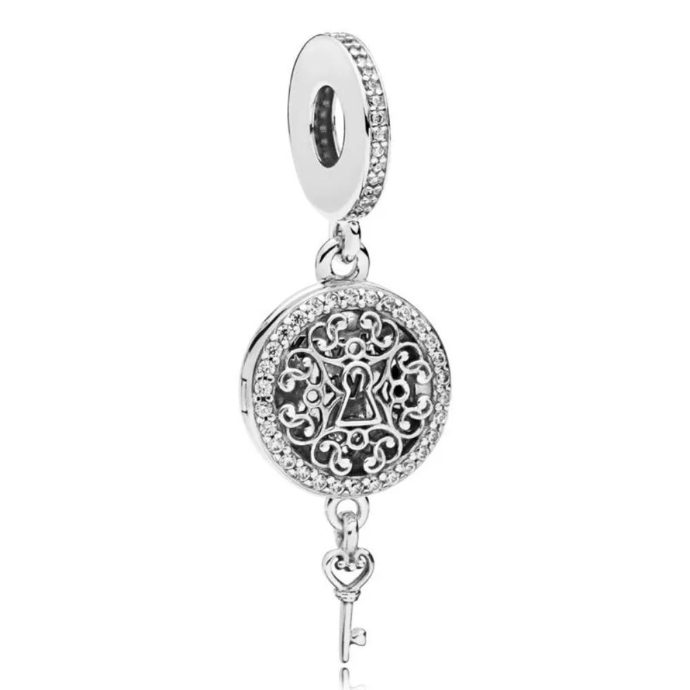 925 Silver Locks Keys Treasure Box Pendant Charm Bracelet Valentine Gift Jewelry Fashion New