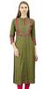 Phagun Womens Rayon Straight Tunic Kurta Open Front Kurti Mandarin Collar Indian