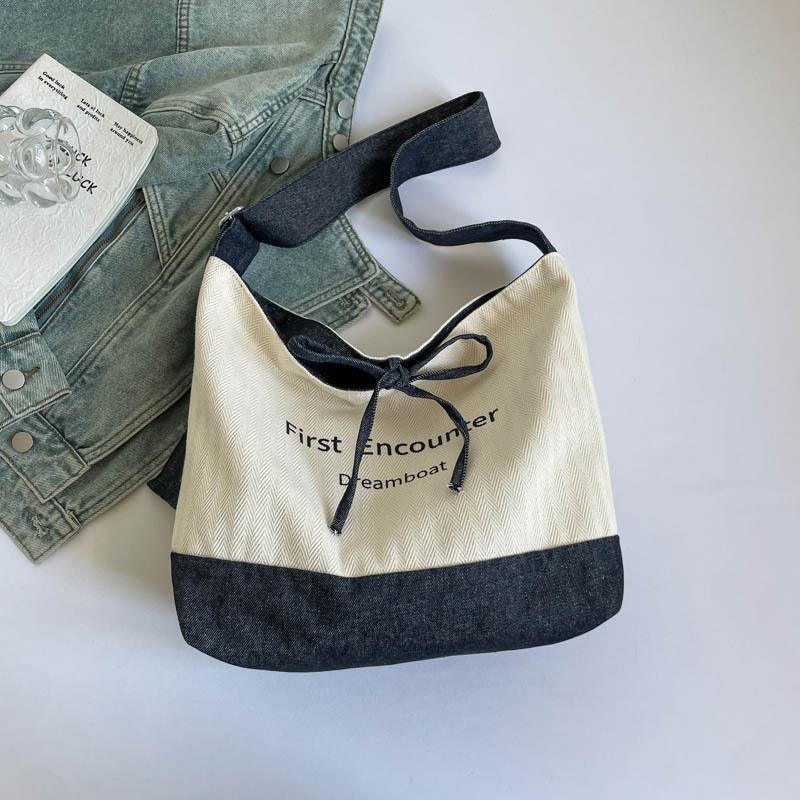 Канвас сумка женская большая вместимость новая повседневная наплечная сумка-тоут двусторонняя сумка-мессенджер для commuters женская