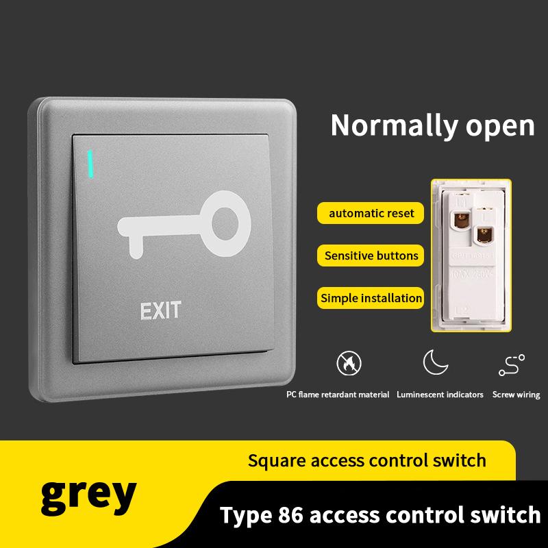 1 Piece 1NC Output Emergency Push Button Waterproof Door Exit Button Fireproof Plastic Release Switch For Access Control System