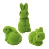 Simulation Moss Easter Decorations Moss Green Easter Bunny Figurines  Garden Decorations