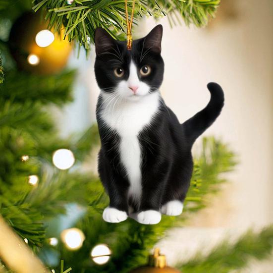 Dog Cat Car Charm Acrylic Rearview Mirror Pendant Cute Backpack Keychain Unique Shape Car