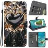 Retro Flower Case for Samsung Galaxy S26+ S25 Edge S24 Plus S23 S22 S21 FE Ultra Case Wallet Flip Stand Back Cover with Strap