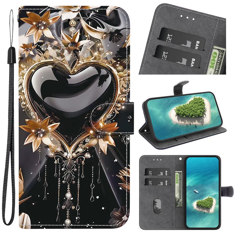 

Чехол-книжка I17e Air Retro Flower для IPhone 17e 16e 15 14 Plus 13 12 Iphone17 Pro Max, чехол-кошелек с подставкой и ремешком iPhone 16e