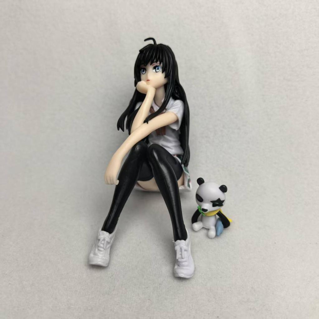 My Anime Teen Romantic Comedy Action Figure Luffy Yukinoshita Yukino Sitting Car Decoration Pvc Collect Model Dolls Toys Gift