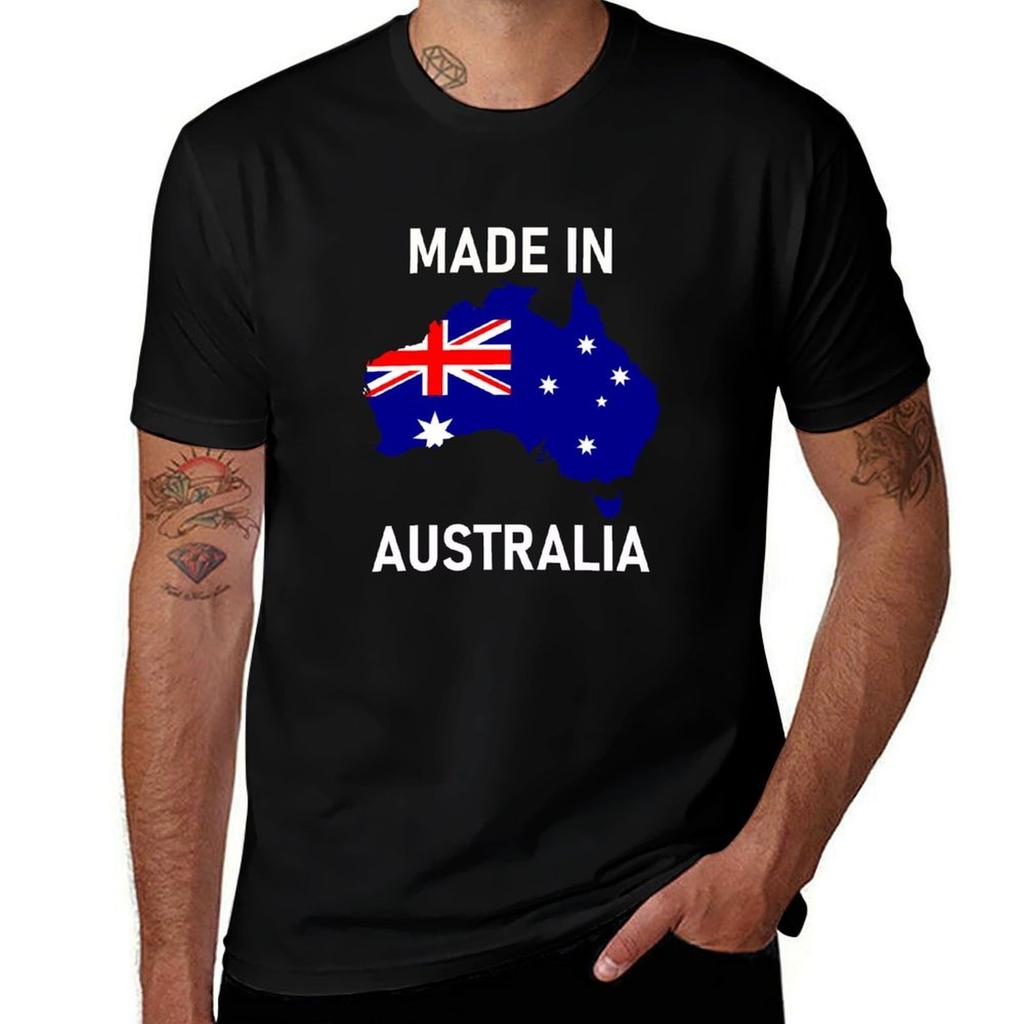 Made In Australia Tshirt Trendy Print Short Sleeve Tshirt