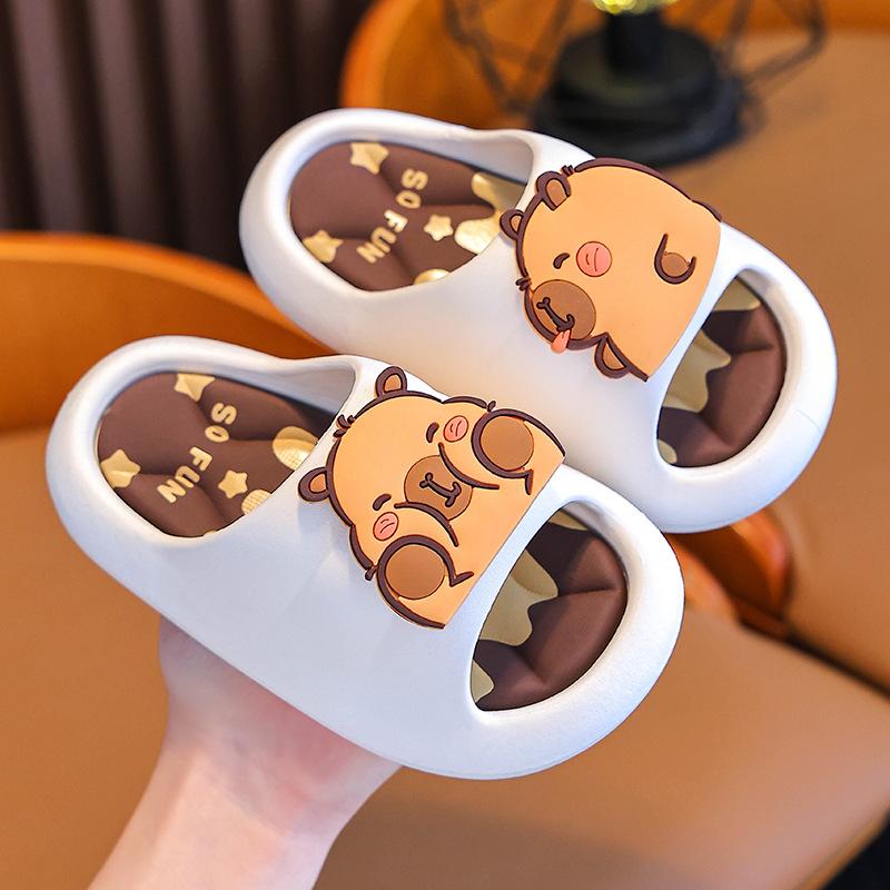 

Kapibara Children s Summer Sandals Boys Non-Slip Soft Sole Indoor Bath Cartoon Home Slippers 38/39Code(Suitable37/38Fo белый
