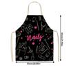 Nail Polish Lipstick Beauty Kitchen Women Apron Household Cleaning Flax Pinafore Salon Home Cooking Baking Adult Bib