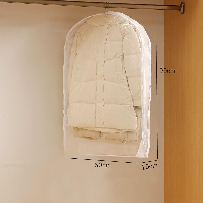Wardrobe Organizer Bags Down Jacket Air Compression Hanging Bag with Zipper Clothes Dust Cover Bag Save Space Cloth Storage Bag