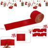 10 Meter Elegant Christmas Gold Trim Velvet Ribbon For Festive Holiday Decorations