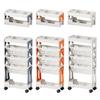 Carrello Portaoggetti Mobile a 5 Ripiani/2 Ripiani con Ruote Comodo Carrello di Servizio per Cucina Bagno Soggiorno Decorazione