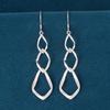 Elegant Water Drop Tassel Earrings, 925 Sterling Silver, Slimming Hollow Design for Women