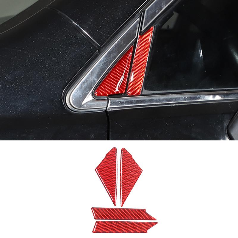 For Subaru Forester 2013-2018 Red Soft Carbon Fiber Interior Kit Dashboard Console Gear Shift Panel Decoration Trim Stickers