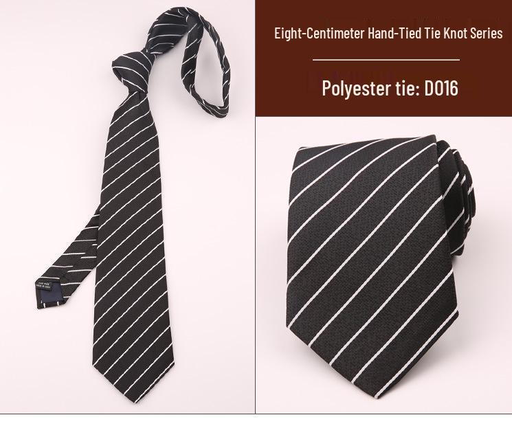 8cm Men's Formal Striped Plaid Tie for Business, Wedding, or Professional Wear - Black or Red, Korean Style