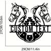 Personalized Metal Horse Hoof Wall Art Equestrian Farmhouse Decor Outdoor Sign