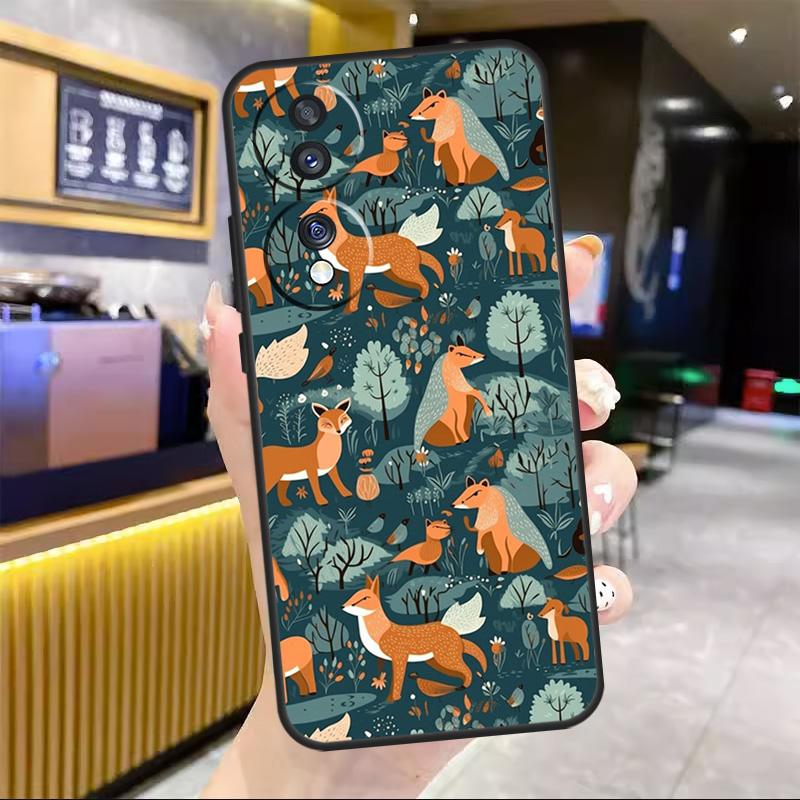 Forest Wild Woodland Animals For Honor Magic 8 7 6 Pro Case For Honor 200 400 50 70 90 Lite X8c X8b X9a X9b X9c X9d Win RT