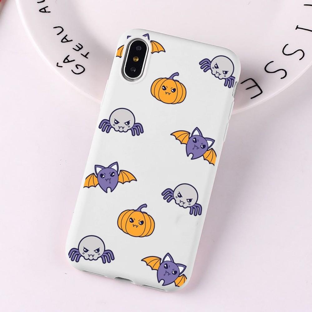 Halloween Mousepad for iPhone 14 11 12 13 Mini Pro Xs Max 8 7 6 6S Plus X XR Solid Candy Color Case
