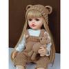 Rebirth Doll Simulation Baby Can Enter The Water Simulation Baby Accompanying Toy Full Glue Body 55 Cm Blooming Long Hair Girl