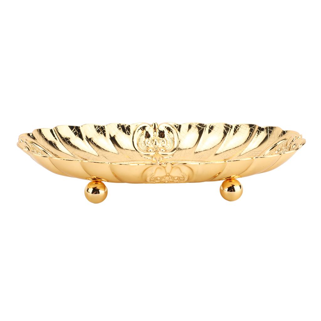 Metal Oval Tray Small Fruit Plate Snack Dinner Food Display Buffet Pastry Serving Plate
