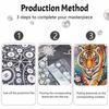 Majestic Tiger Pearl Kit 5D DIY Rhinestone Art Craft for Home Desktop Decoration Relaxing Handmade Gift